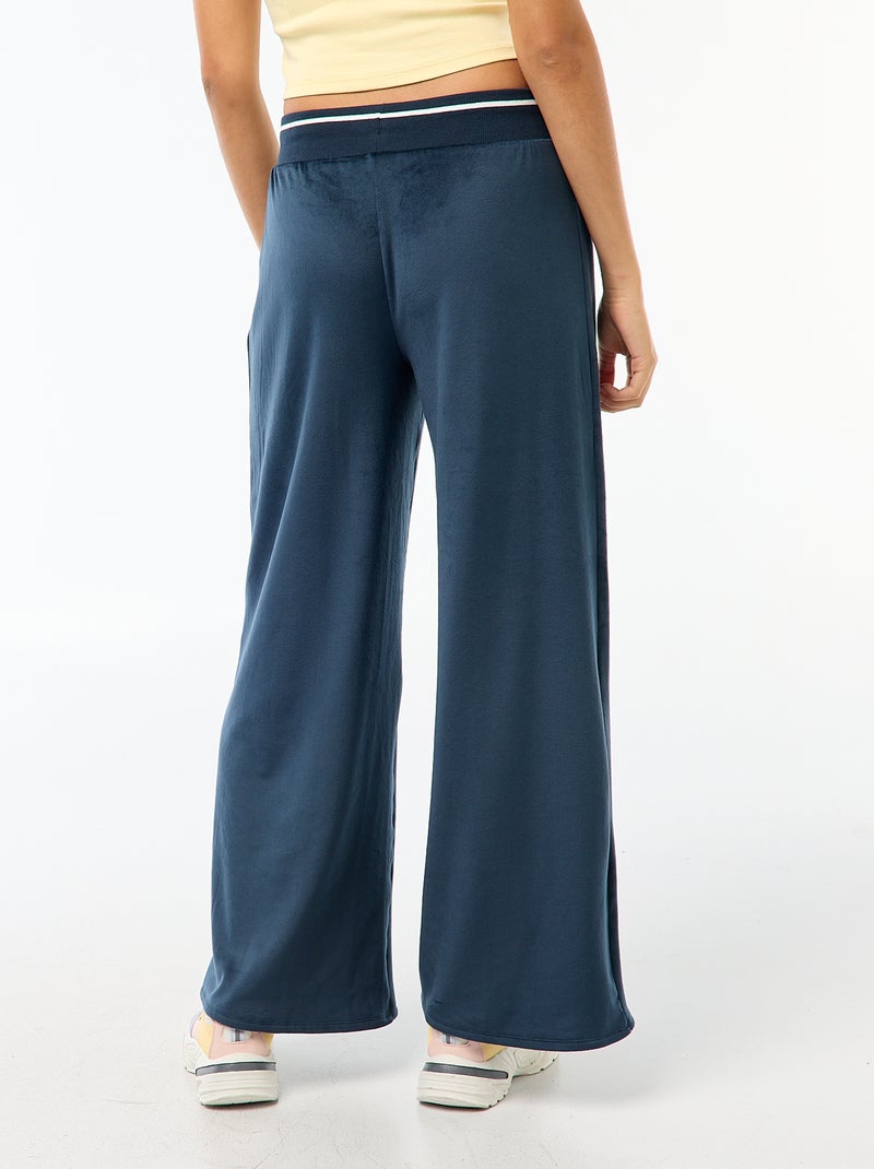Pantaloni da jogging ampi in velluto Blu - Kiabi
