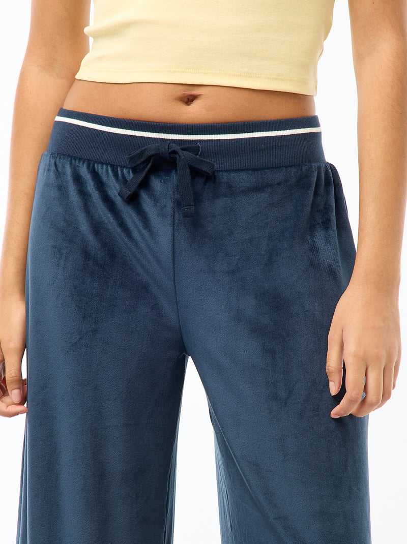 Pantaloni da jogging ampi in velluto Blu - Kiabi