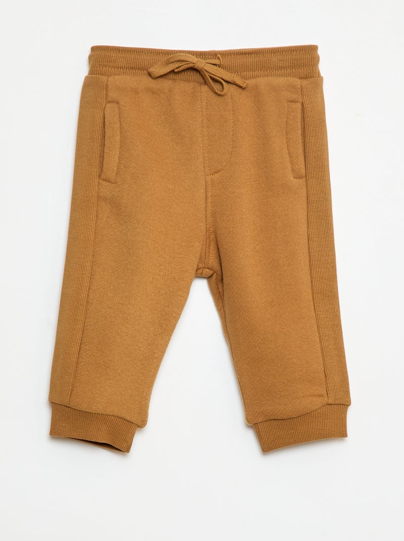 Pantaloni da jogging chiné in french terry Beige - Kiabi