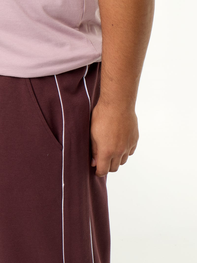 Pantaloni da jogging con profili a contrasto Viola - Kiabi