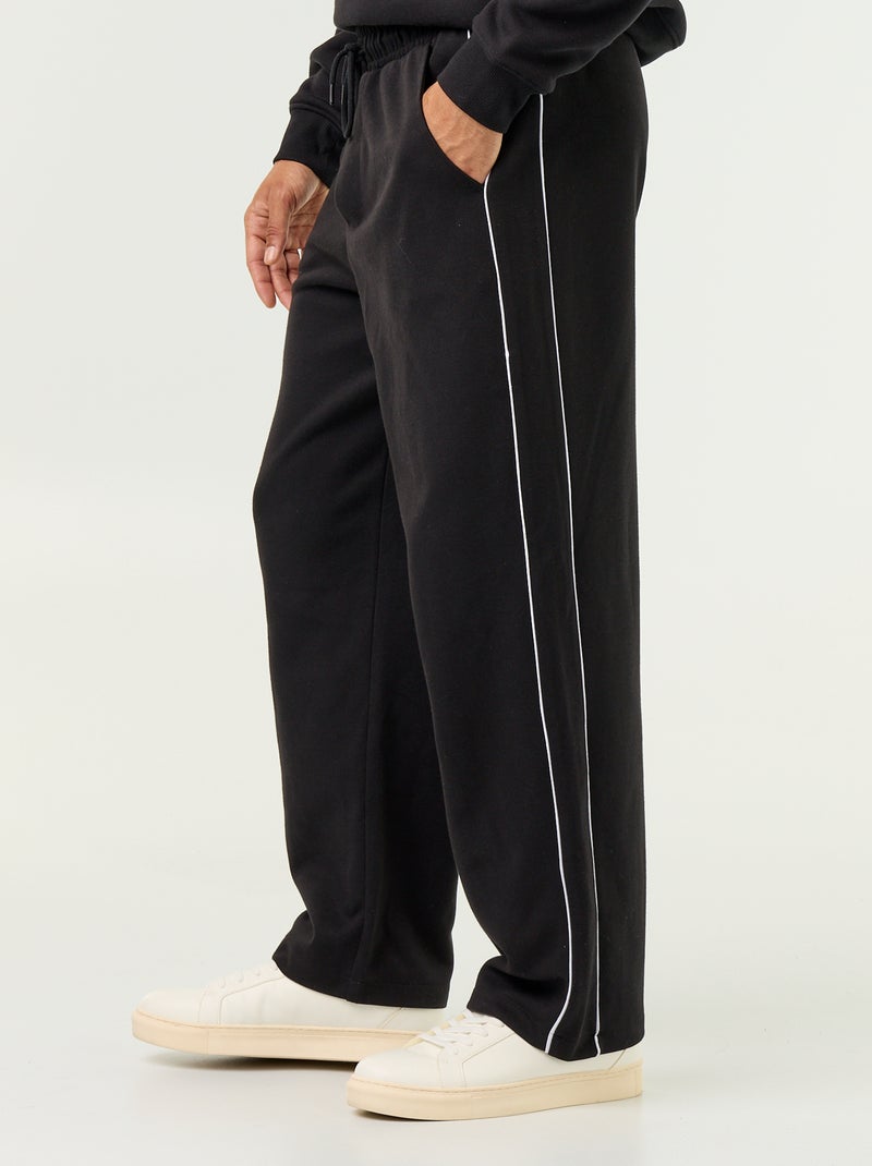 Pantaloni da jogging con profili Nero - Kiabi