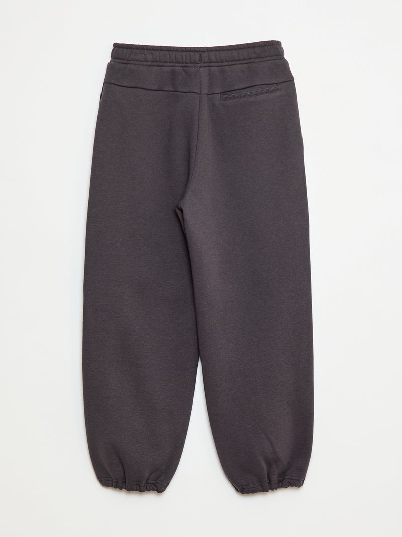 Pantaloni da jogging con scritta ricamata Nero - Kiabi