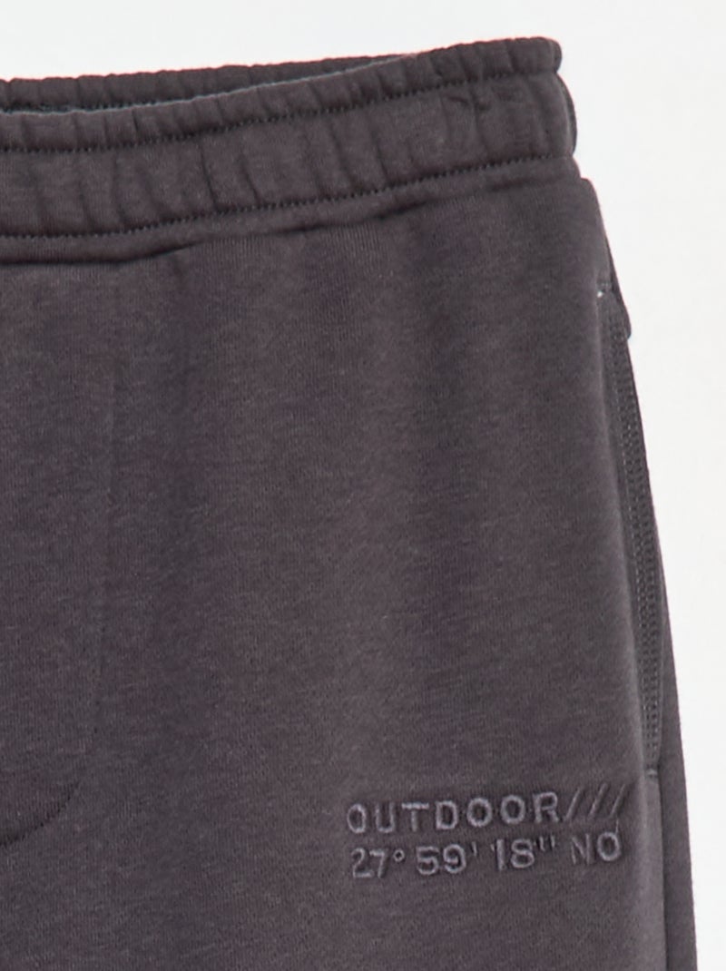Pantaloni da jogging con scritta ricamata Nero - Kiabi
