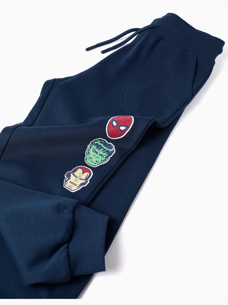 Pantaloni da jogging in cotone con stampa Marvel e coulisse Blu scuro - Kiabi