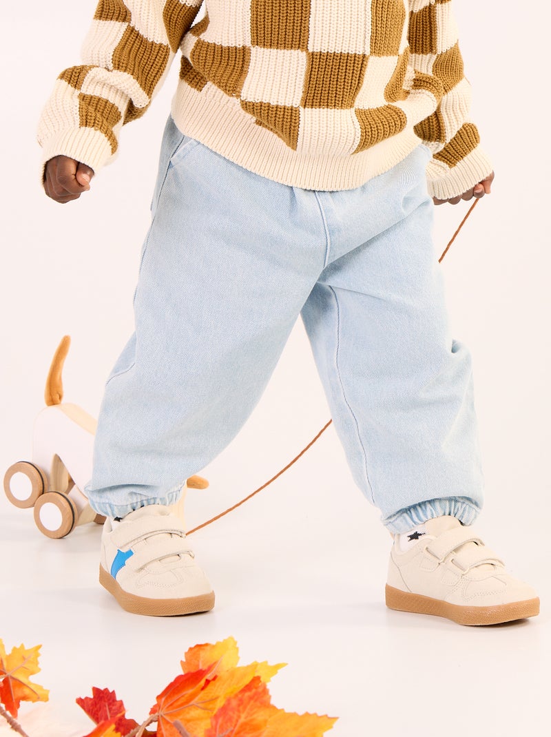 Pantaloni da jogging in denim Blu - Kiabi
