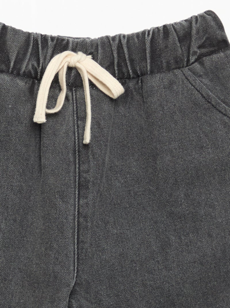 Pantaloni da jogging in denim Grigio - Kiabi