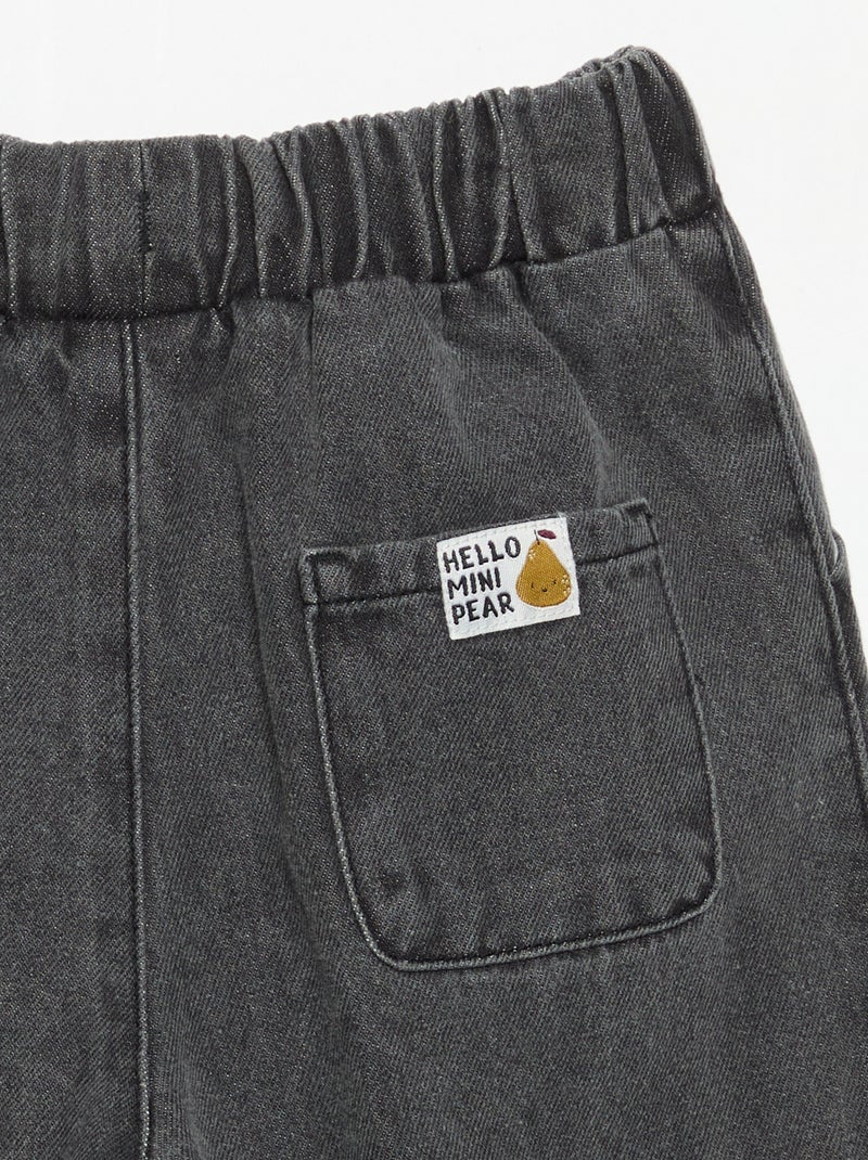 Pantaloni da jogging in denim Grigio - Kiabi