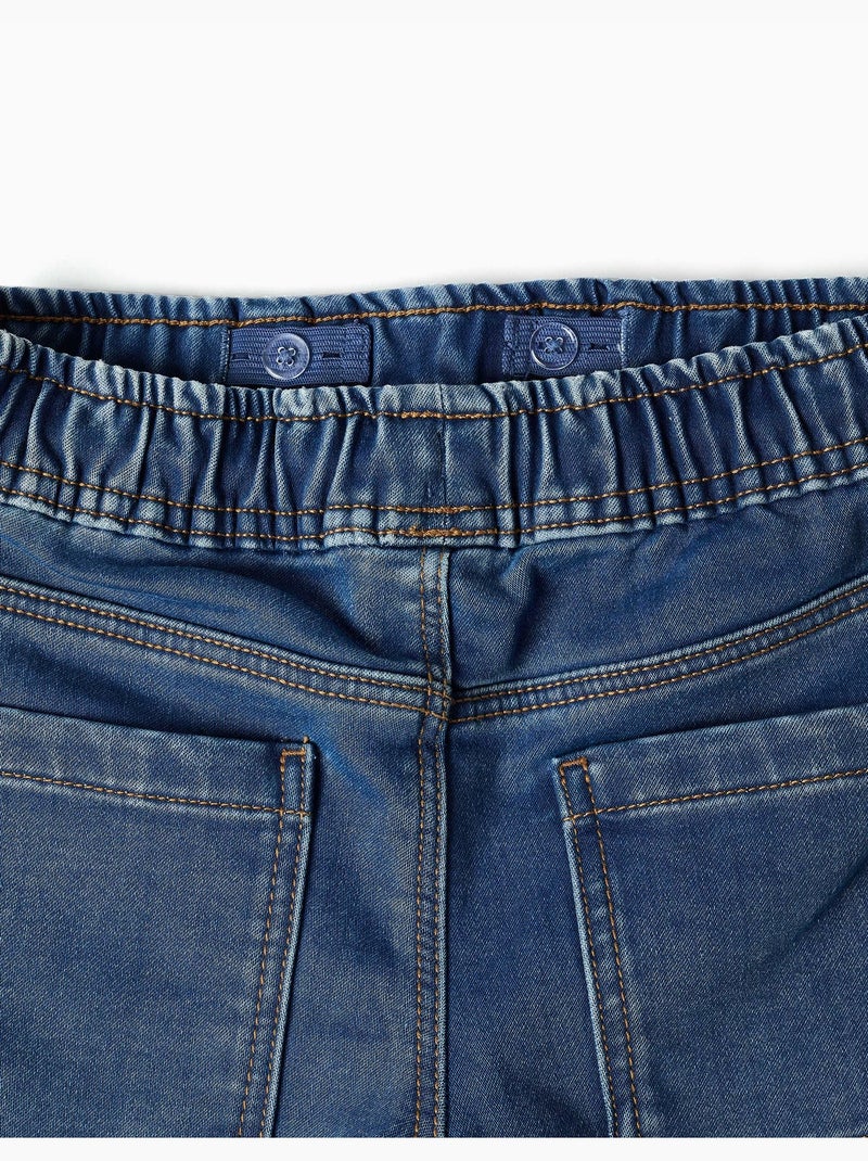 Pantaloni da jogging in denim slim fit con coulisse Blu Blu - Kiabi