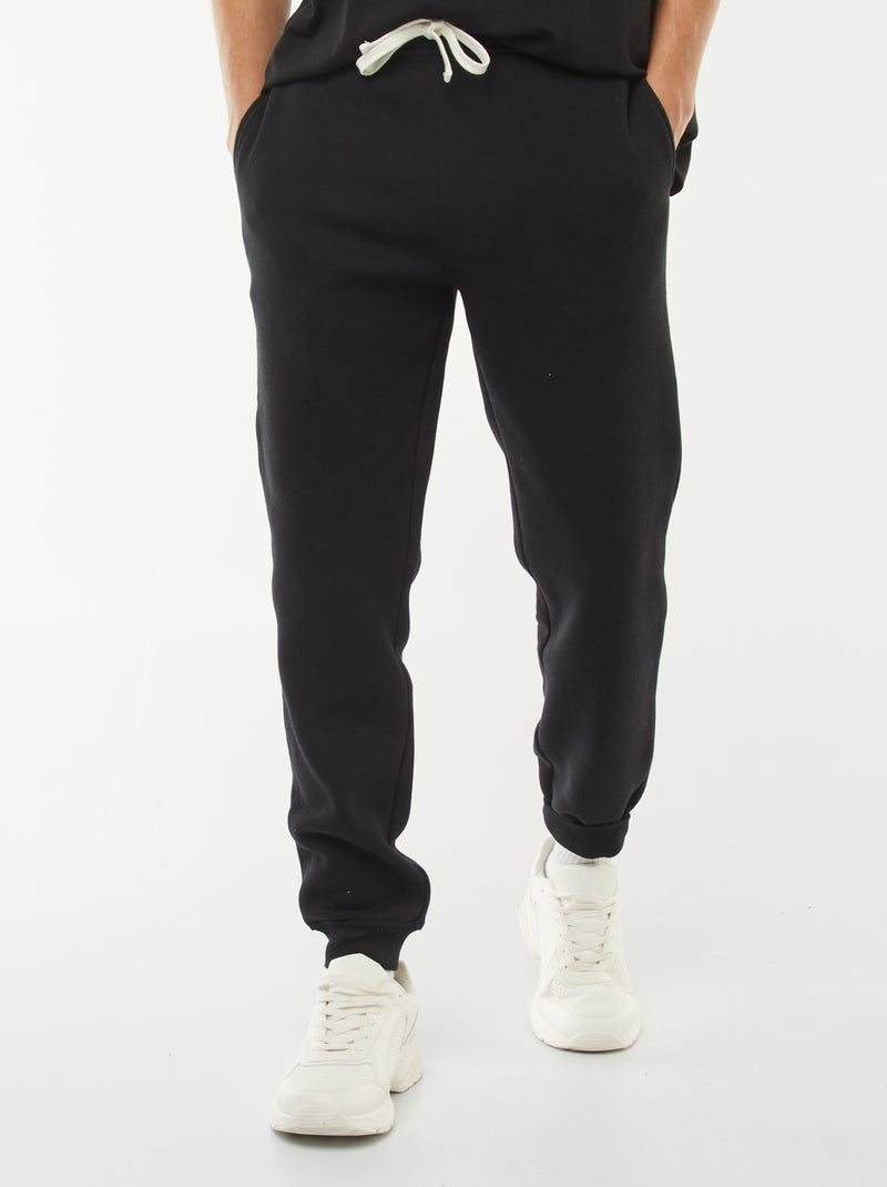 Pantaloni da jogging in felpa calda nero - Kiabi