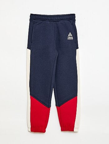 Pantaloni da jogging in felpa color block