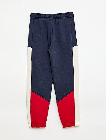 Pantaloni da jogging in felpa color block