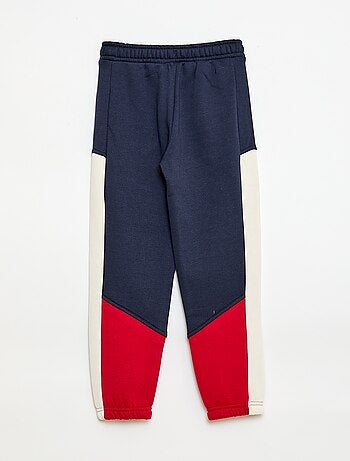 Pantaloni da jogging in felpa color block