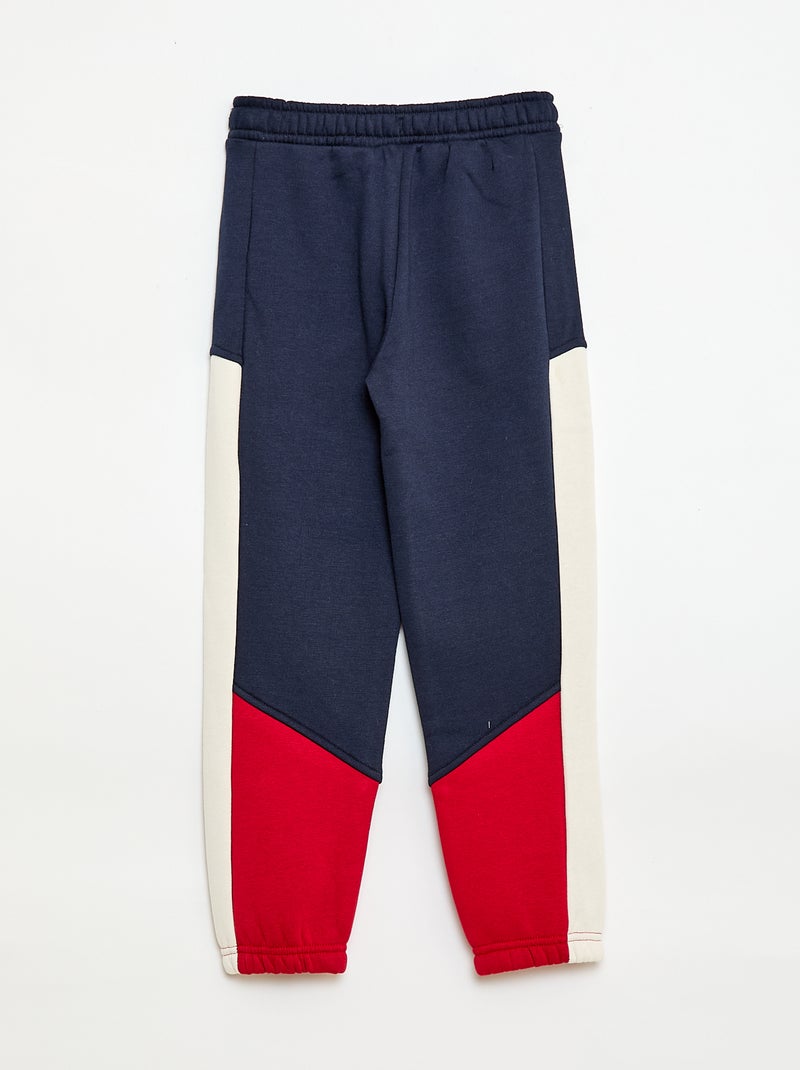 Pantaloni da jogging in felpa color block Blu - Kiabi