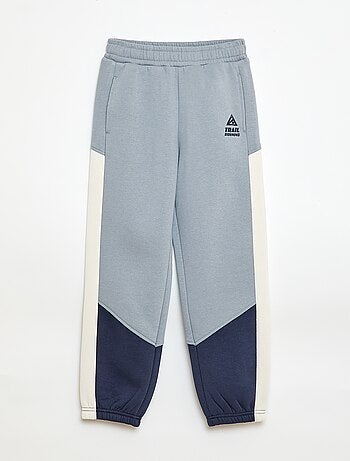 Pantaloni da jogging in felpa color block