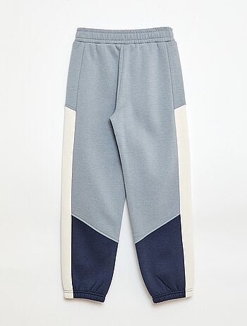 Pantaloni da jogging in felpa color block