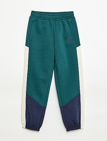 Pantaloni da jogging in felpa color block