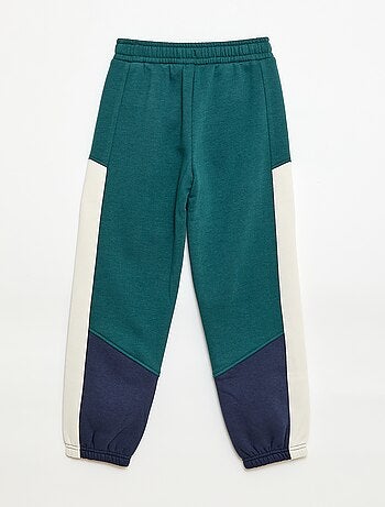 Pantaloni da jogging in felpa color block
