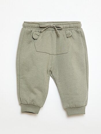 Pantaloni da jogging in felpa con tasca a marsupio e orecchie fantasiose