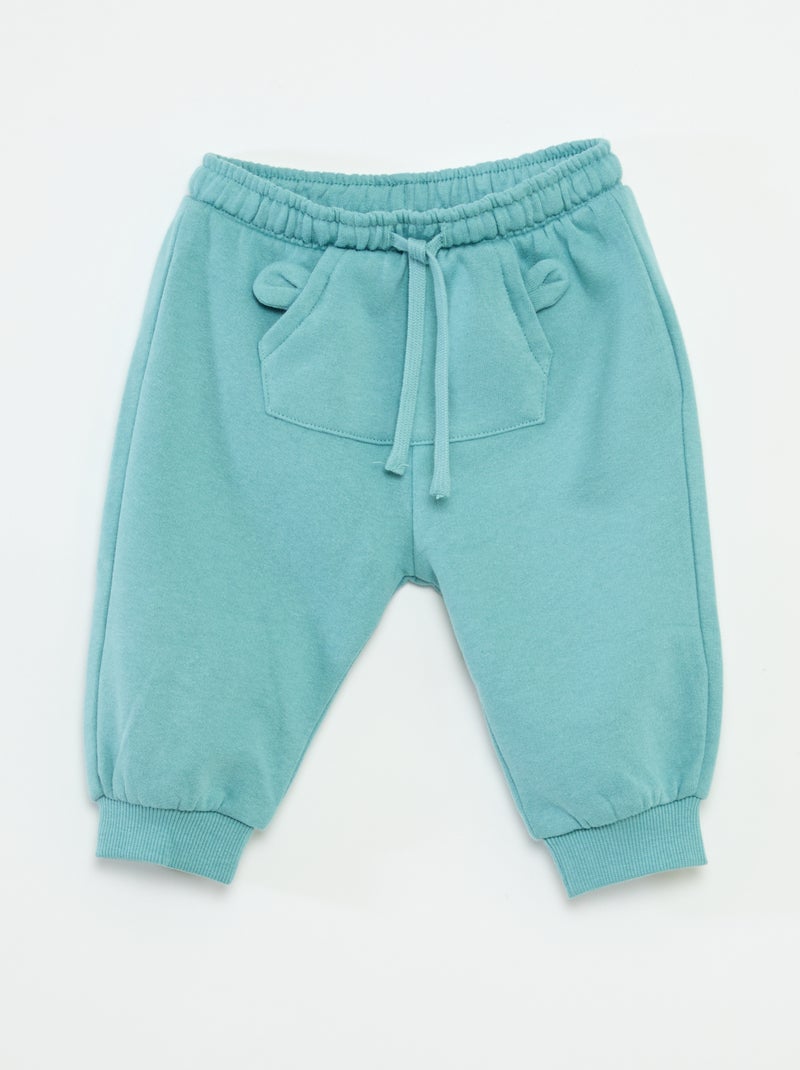 Pantaloni da jogging in felpa con tasca a marsupio e orecchie fantasiose Blu - Kiabi
