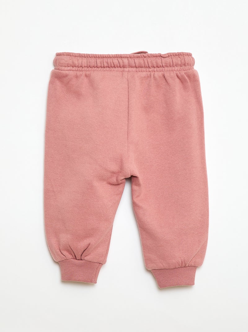 Pantaloni da jogging in felpa con tasca a marsupio e orecchie fantasiose Rosa - Kiabi