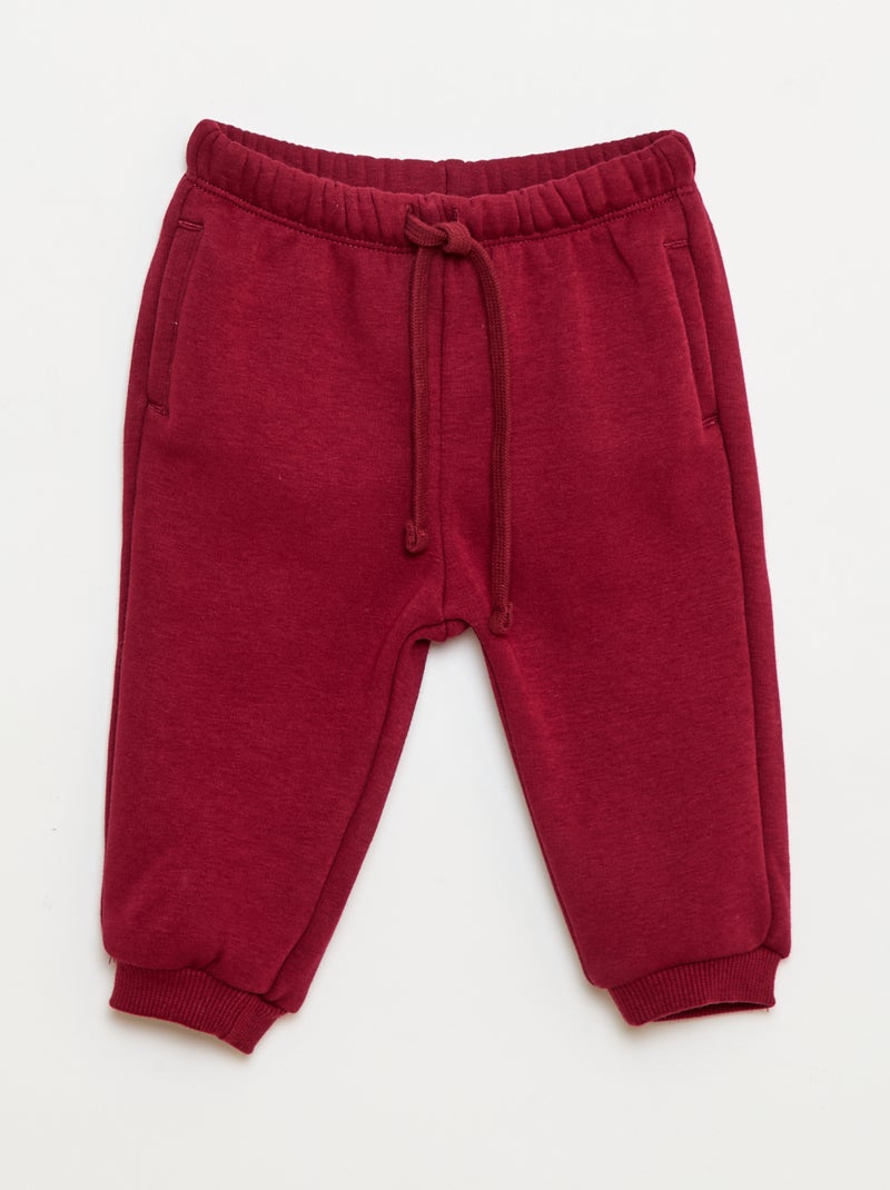 Pantaloni da jogging in felpa Rosso - Kiabi