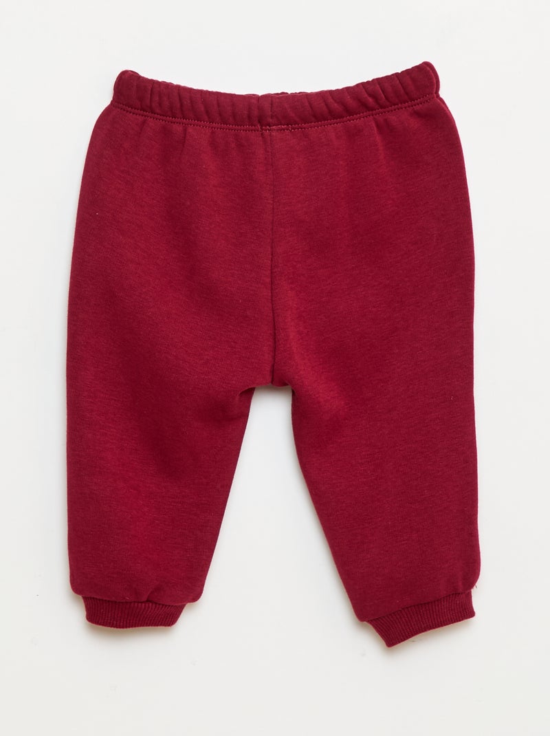 Pantaloni da jogging in felpa Rosso - Kiabi