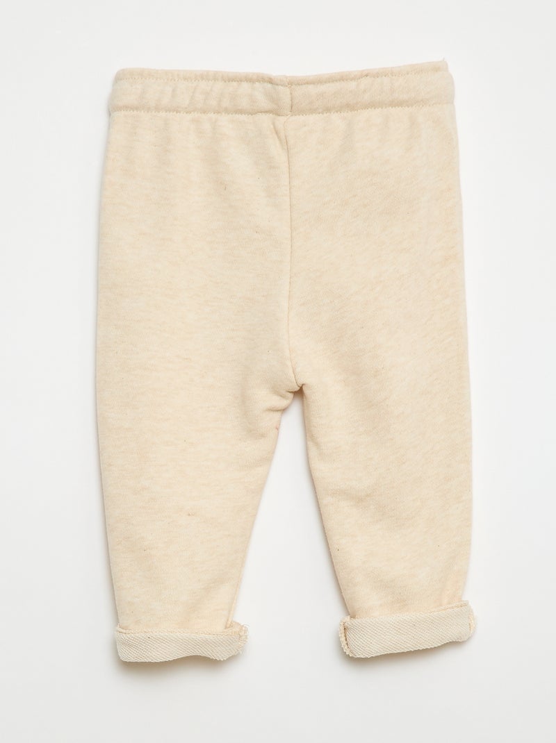 Pantaloni da jogging in french terry Beige - Kiabi