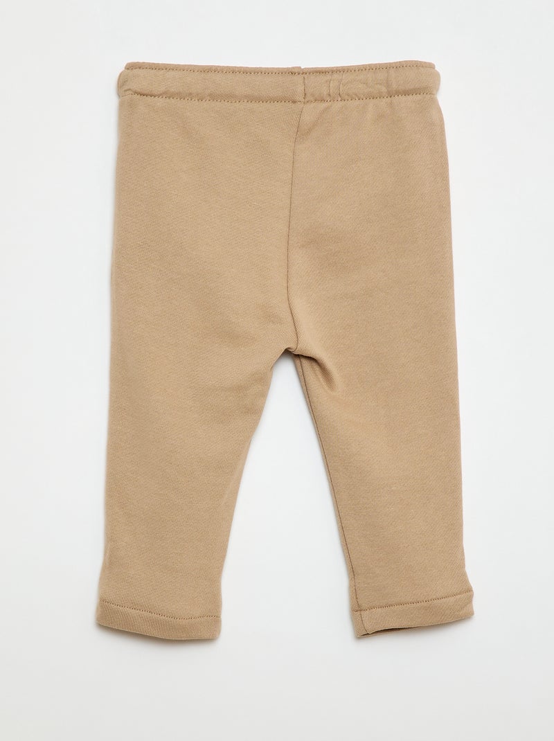 Pantaloni da jogging in french terry Beige - Kiabi