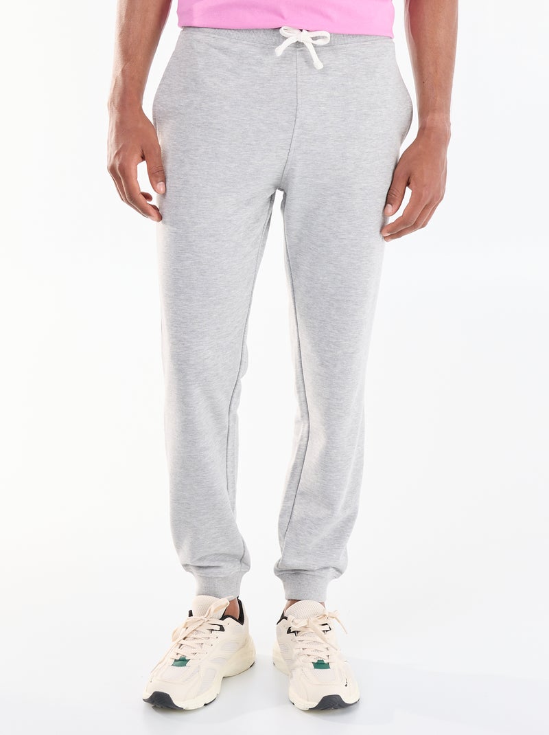 Pantaloni da jogging in French Terry Grigio - Kiabi