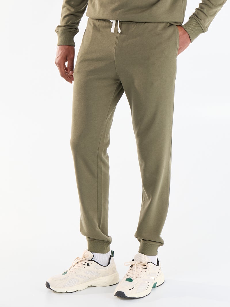 Pantaloni da jogging in French Terry Kaki - Kiabi
