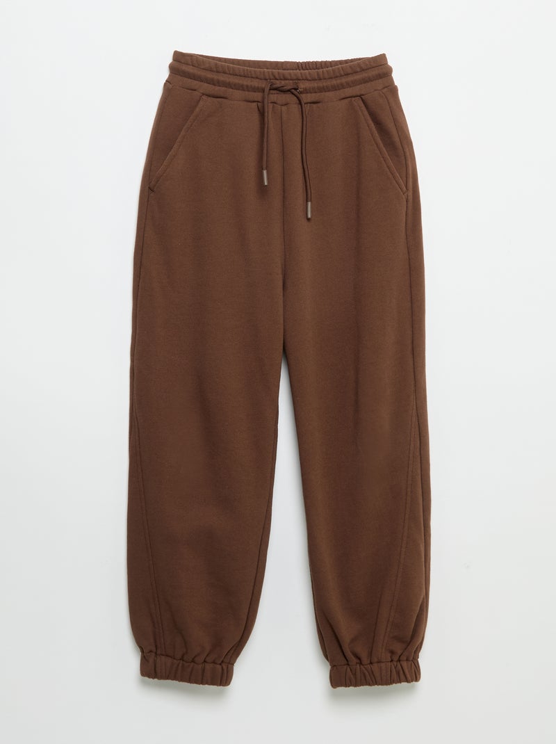 Pantaloni da jogging in French Terry Marrone - Kiabi