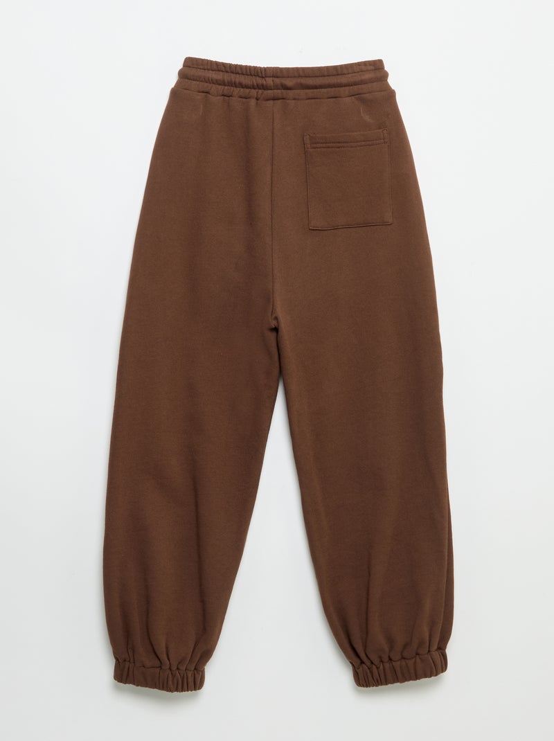 Pantaloni da jogging in French Terry Marrone - Kiabi