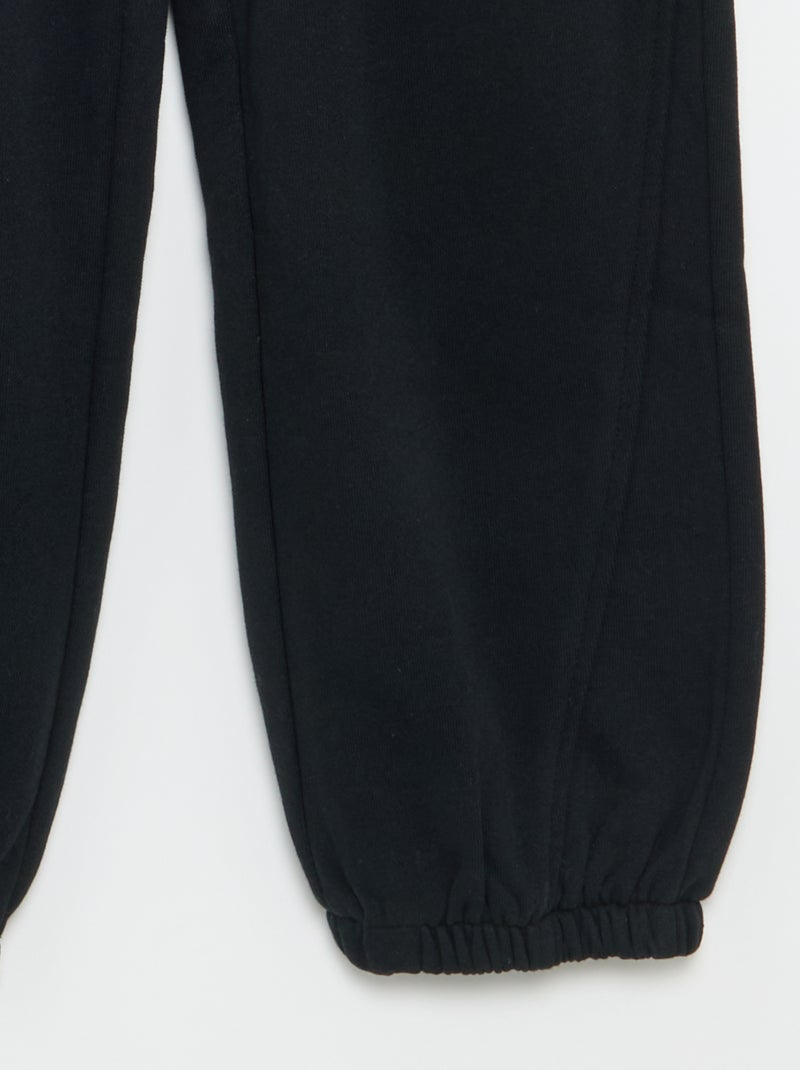 Pantaloni da jogging in French Terry Nero - Kiabi