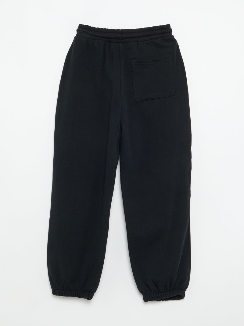 Pantaloni da jogging in French Terry Nero - Kiabi