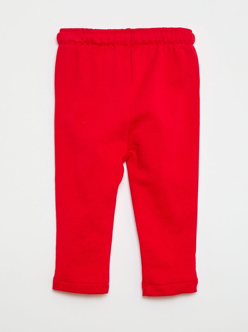 Pantaloni da jogging in french terry Rosso - Kiabi