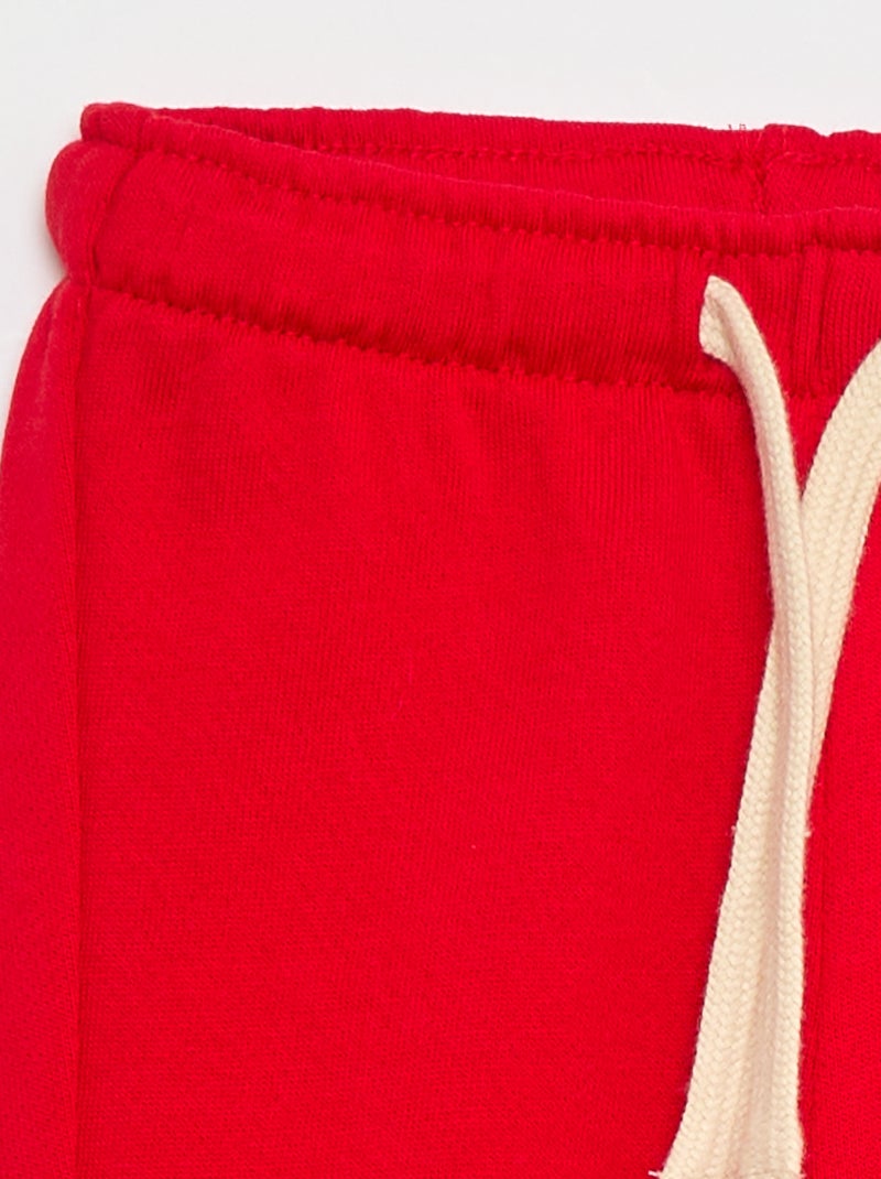 Pantaloni da jogging in french terry Rosso - Kiabi