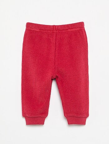Pantaloni da jogging in maglia a costine