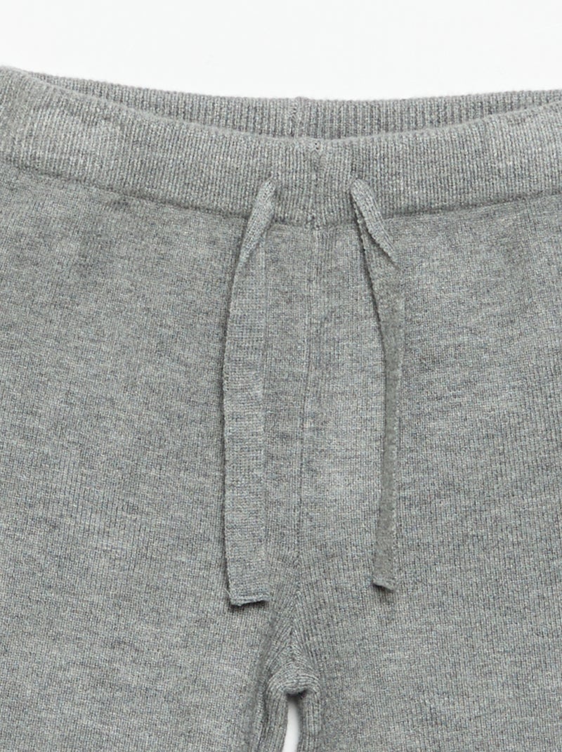 Pantaloni da jogging in maglia compatta Grigio - Kiabi