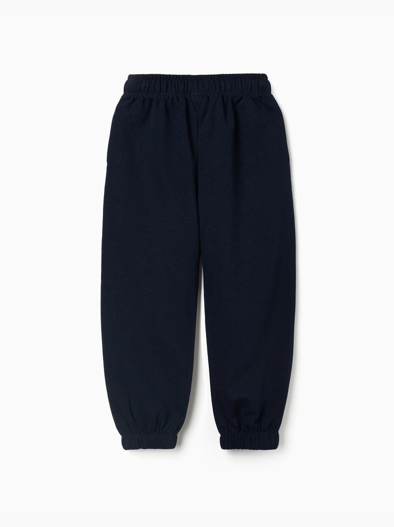 Pantaloni da jogging in pile con coulisse e tasche Blu scuro - Kiabi