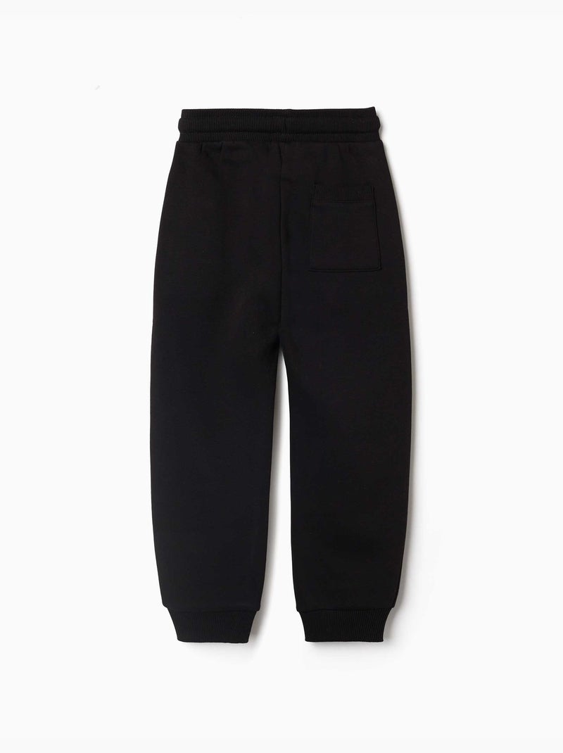 Pantaloni da jogging in pile con coulisse e tasche Nero Nero - Kiabi