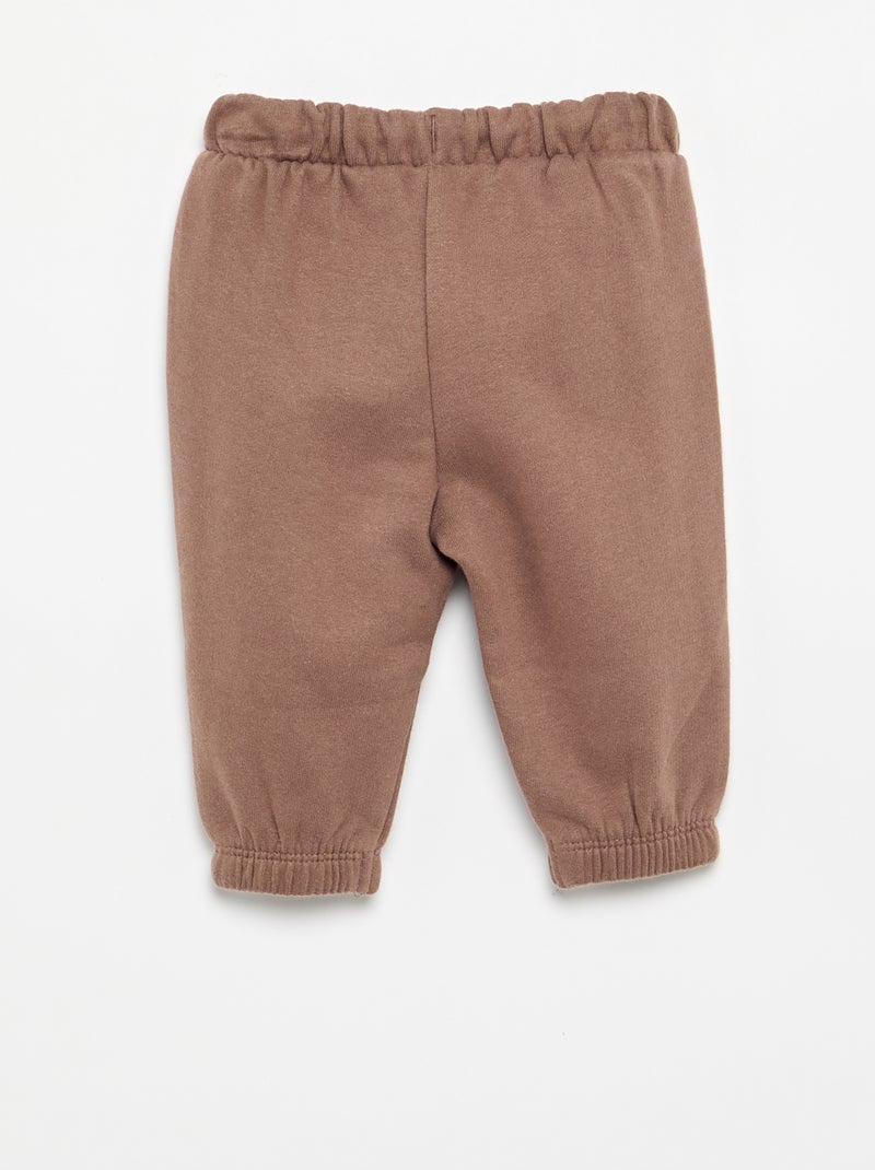 Pantaloni da jogging in pile Marrone - Kiabi