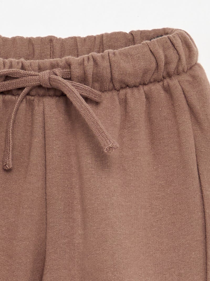 Pantaloni da jogging in pile Marrone - Kiabi