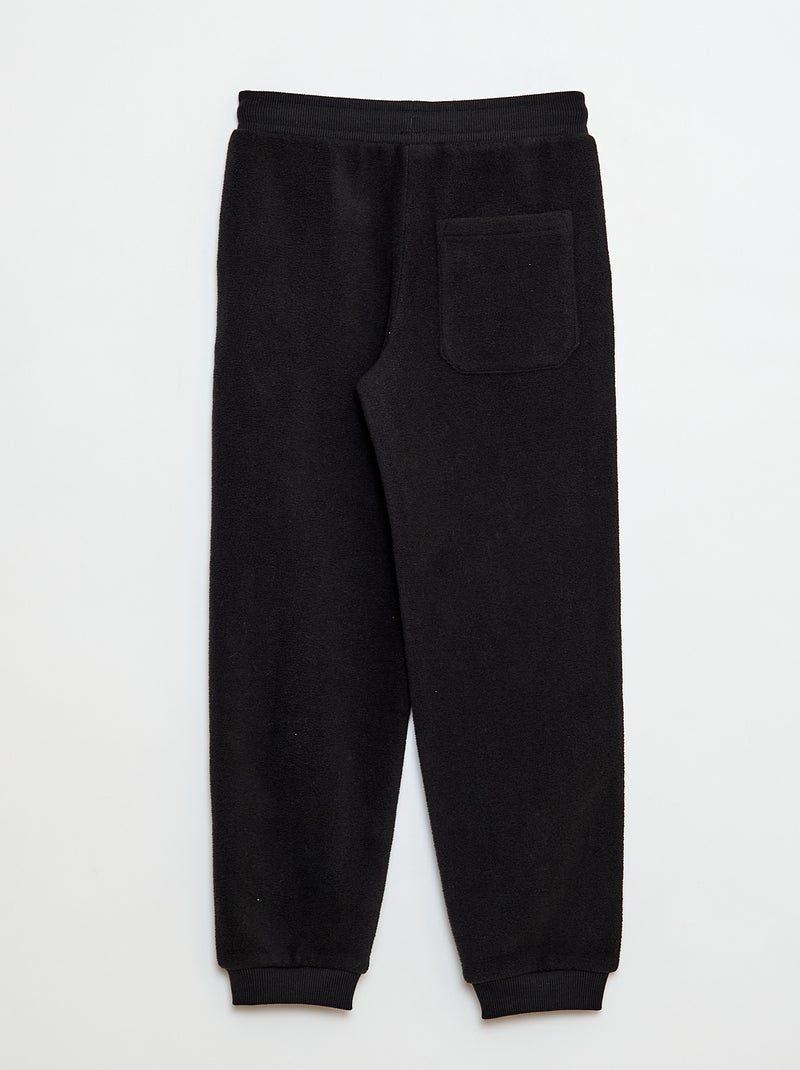 Pantaloni da jogging in pile Nero - Kiabi