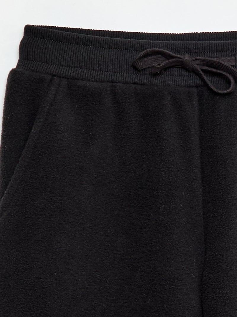 Pantaloni da jogging in pile Nero - Kiabi