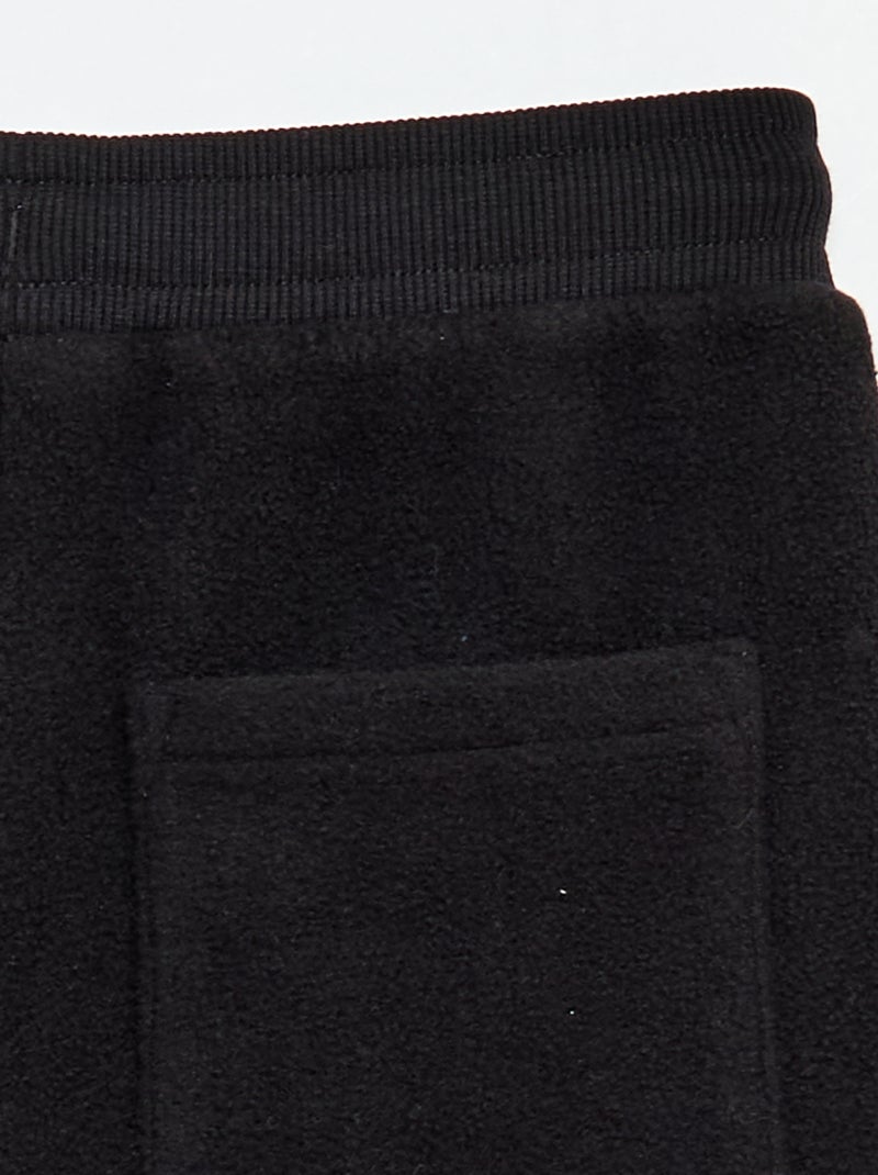 Pantaloni da jogging in pile Nero - Kiabi
