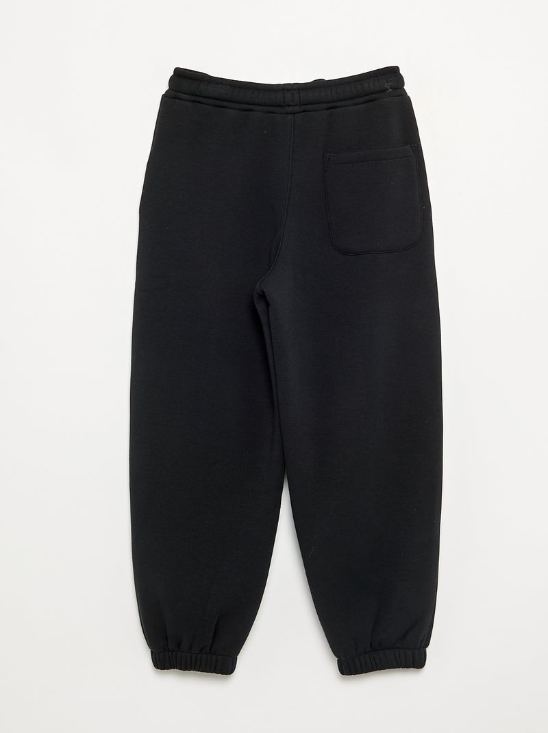 Pantaloni da jogging in pile Nero - Kiabi