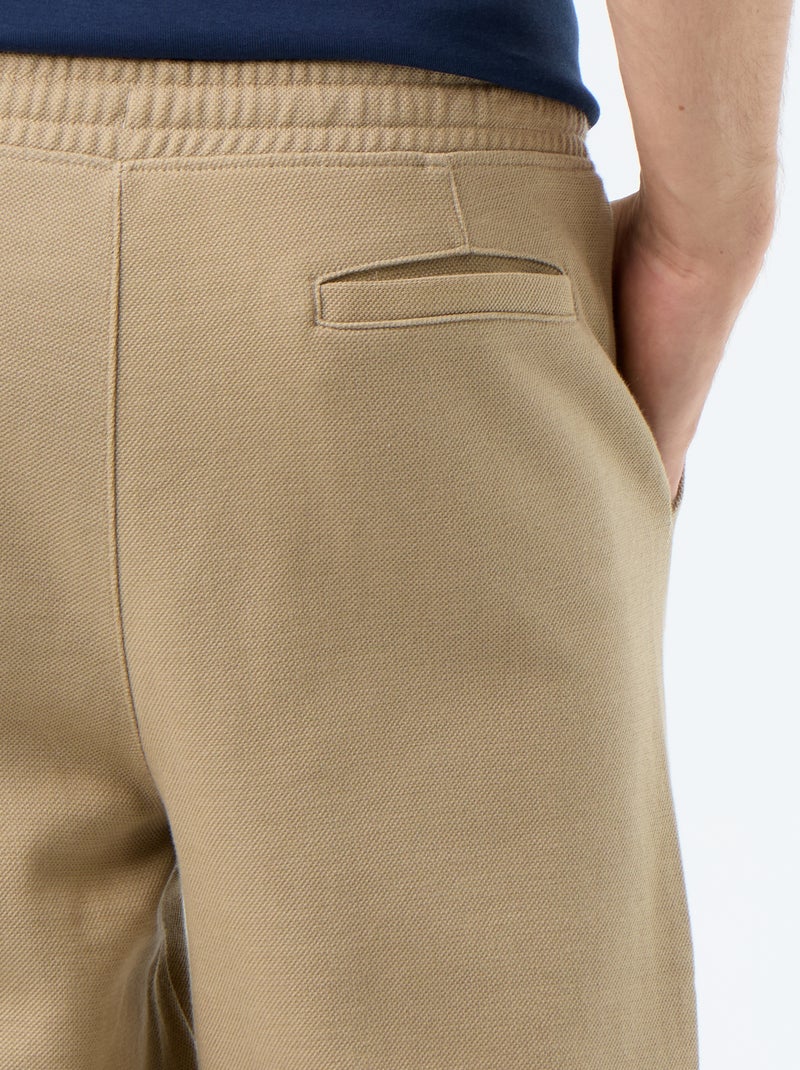 Pantaloni da jogging in piqué Beige - Kiabi