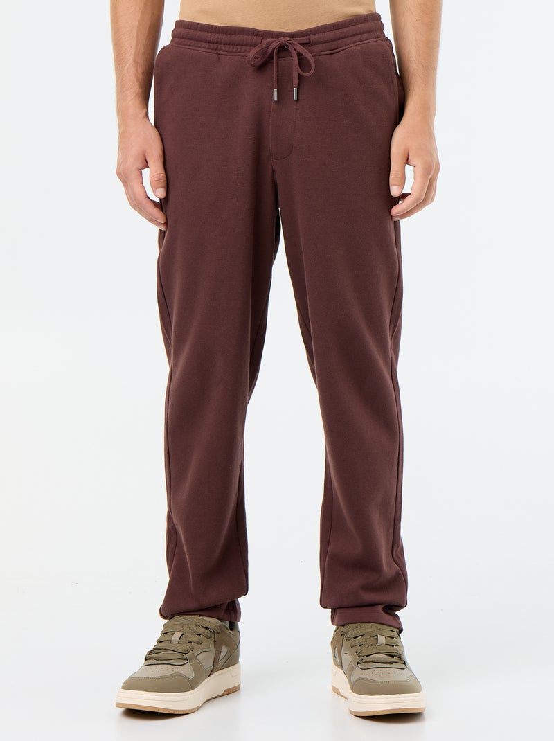 Pantaloni da jogging in piqué Marrone - Kiabi