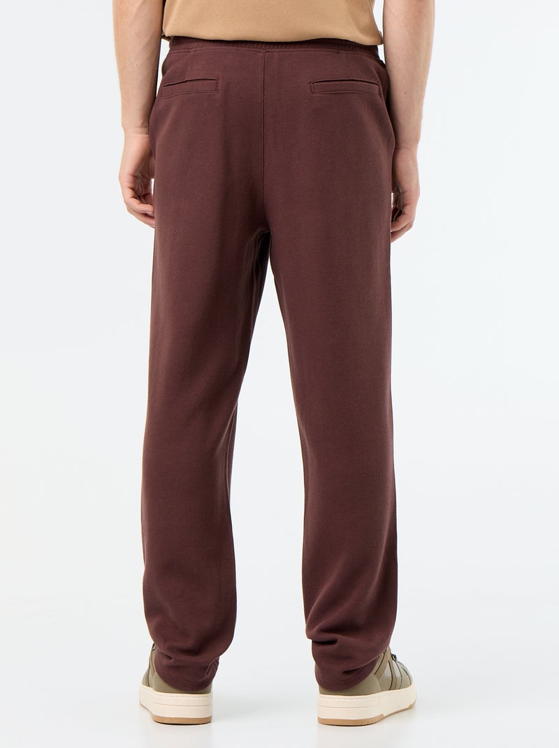 Pantaloni da jogging in piqué Marrone - Kiabi