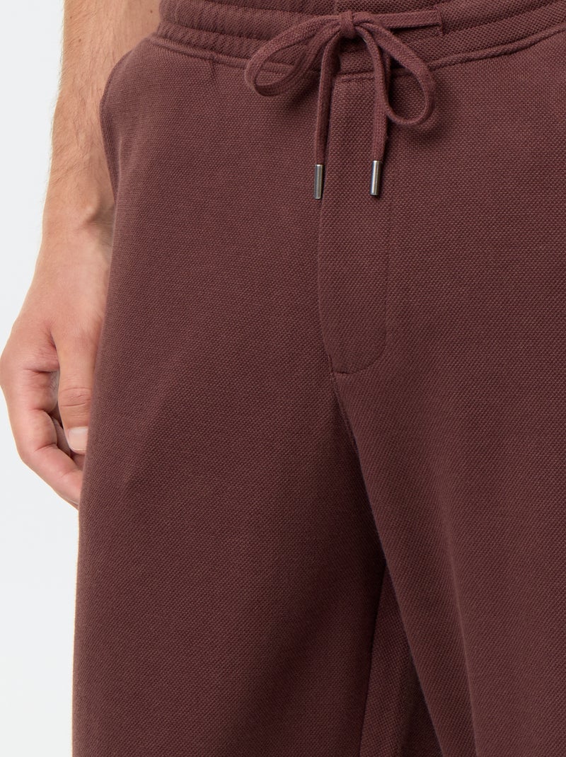 Pantaloni da jogging in piqué Marrone - Kiabi